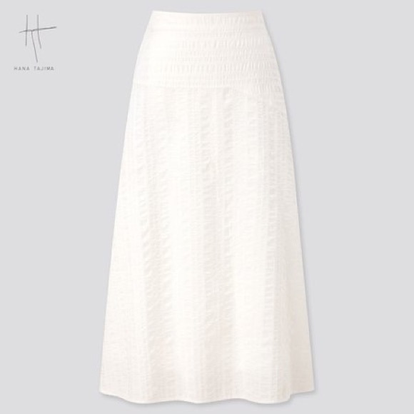 Uniqlo Dresses & Skirts - Hana Tajima‎ for Uniqlo Women’s Flare Long Skirt*off white* Sz L BNWT